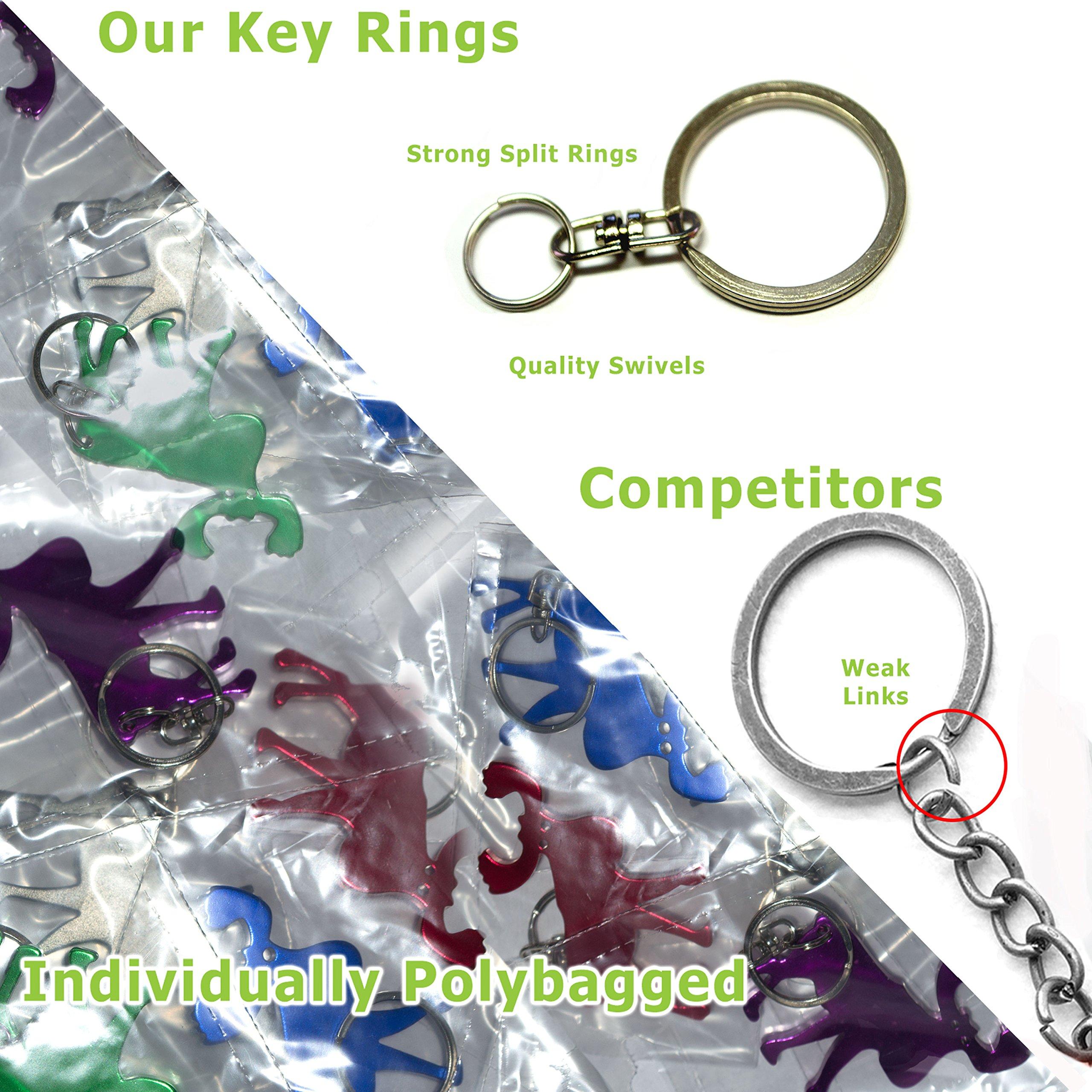 Goods For Giving Custom Black MOOSE Keychain Bottle Opener - Black Blue Green Purple or Red - 1-100 Packs