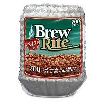 Brew Rite BREWRITE 8-12 Cups Brew Rite Coffee Filter-700 ct, White