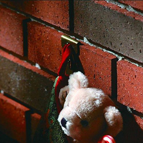 Holiday Joy Holiday Joy Brick Clips for Hanging Outdoors Indoors - Pack of 4 Hooks to Hang Wall Decor, Planters, Pictures, Christmas Decorations, & Wreaths up to 25 Pounds - Hanger Fits 2-1/8 to 2-1/3 Inch Bricks