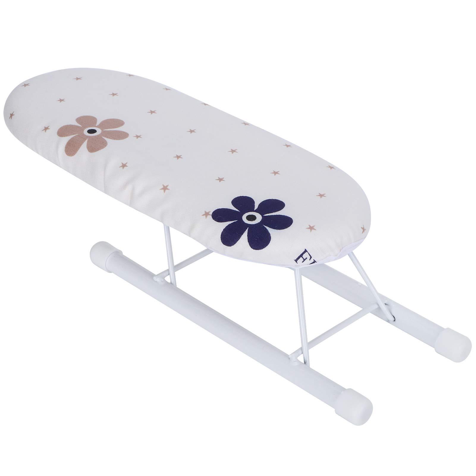 Jerliflyer Jerliflyer Desktop Ironing Board, Portable Mini Small Ironing Board Thickened with Folding Legs, Suitable for Home Travelling (Flowers Tightly grouped)