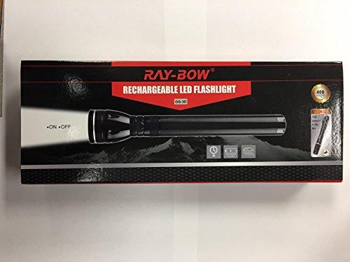 Ray-Bow Ray-Bow GG-3D 400-Lumens Rechargeable LED Flashlight + 1 Led Penlight, 100-240V (Worldwide Use)
