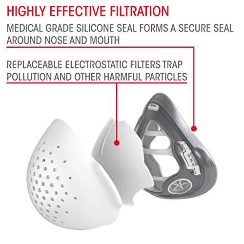 O2 Canada O2 Canada O2 Industries O2 Curve Mask 1.2, Premium Respiratory Protection, Reusable Face Mask - 3 Pack of Filters Included - Low Nose Bridge Fit