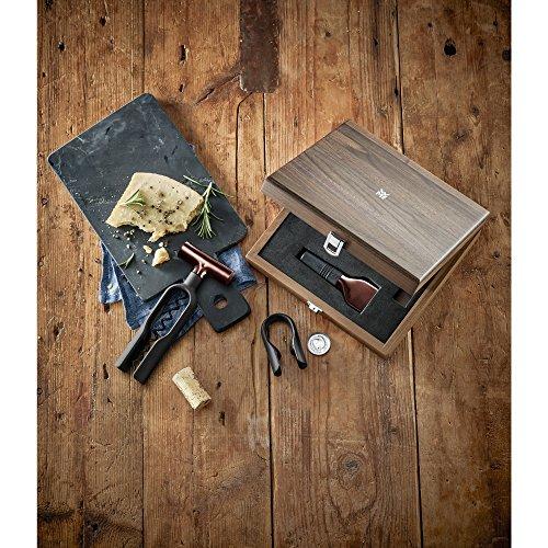 WMF WMF Baric Sommelier Wine Set 3-Piece Walnut Wooden Box Corkscrew, Foil Cutter, Bottle Stopper, Copper