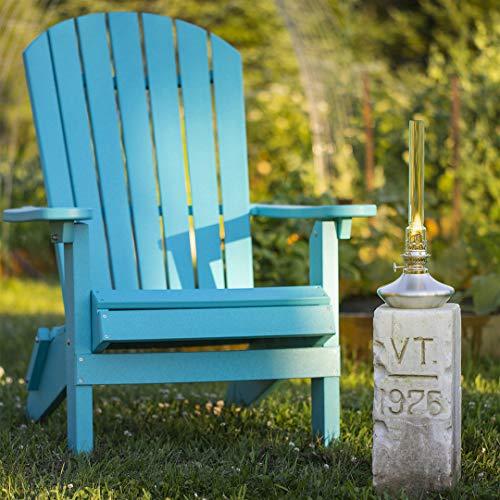 DANFORTH Danforth Pewter Mariner Oil Lamp - 14” High with Glass Chimney, Made in USA