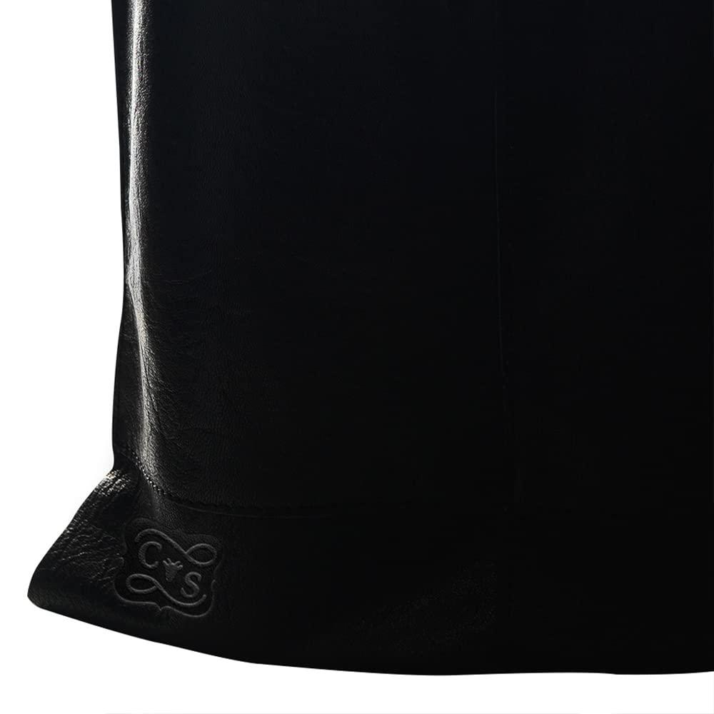 Caprashield Caprahield Leather Double Wine Bag Carrier - Stylish and Durable Insulated Portable Double Bag for Wine Bottles (Black)