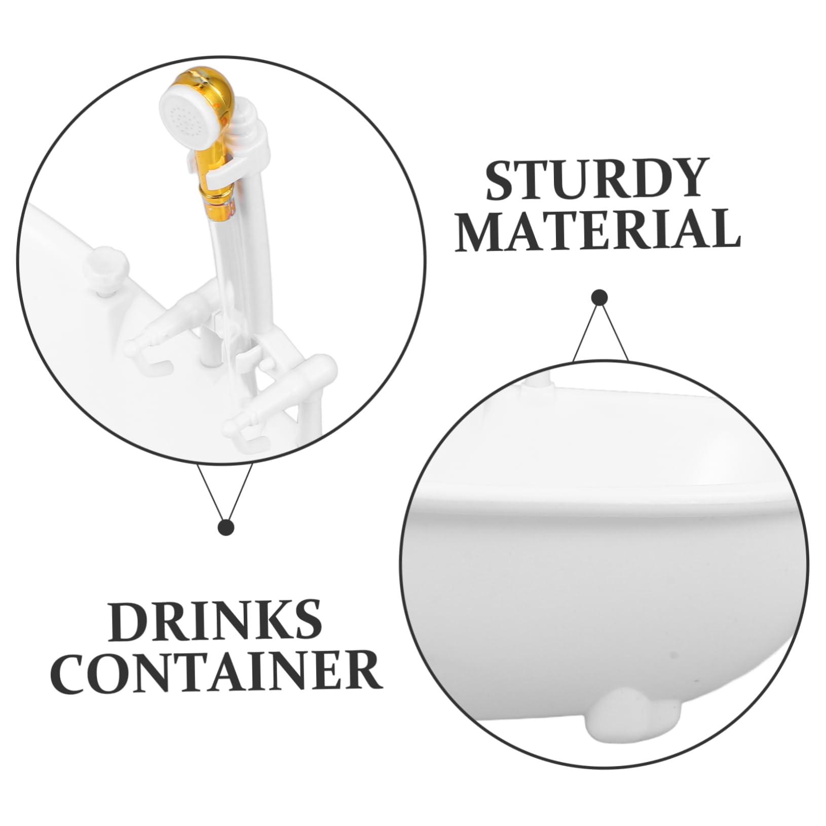 PRETYZOOM PRETYZOOM 2pcs Bathtub Cocktail Glass Tequila Cup Bathtub Shaped Container Creative Smoothie Cup Bar Drinks Container Cold Drink Cup Tubs Miniature Electric Bathtub Containers White Plastic