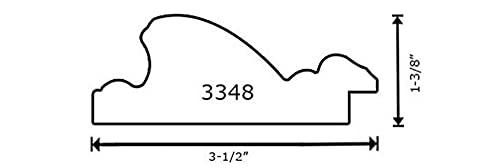 Generic Silver Picture Frame 3-1/2\" Polystyrene WholesaleArtsFrames-com 3348-A-44 (20X27)