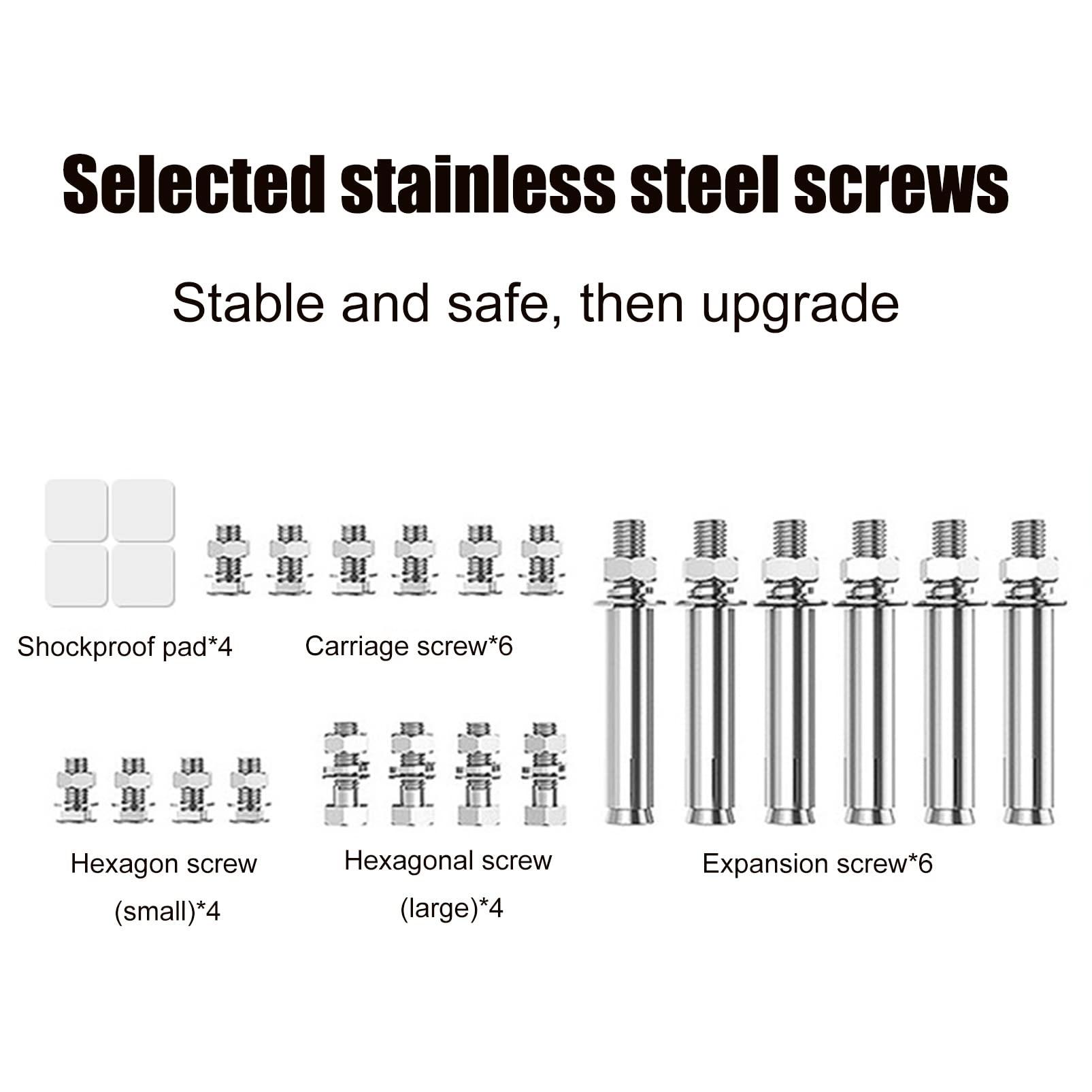 Fadiadem Fadiadem Heavy Duty Stainless Steel Brackets Mini Split Stand, Outdoor Wall Mounting Bracket for Condenser Ductless Air Conditioner Heat Pump & HVAC Systems, Air Conditioner Shelf Can Support 500 lbs