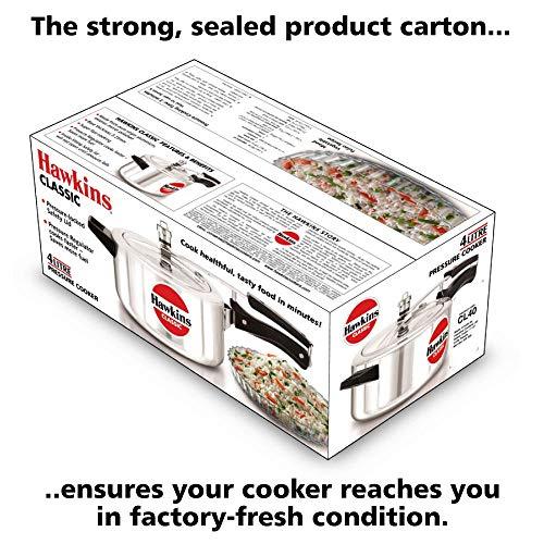 HAWKINS Hawkins Classic Aluminum Pressure Cooker, 4 Litre
