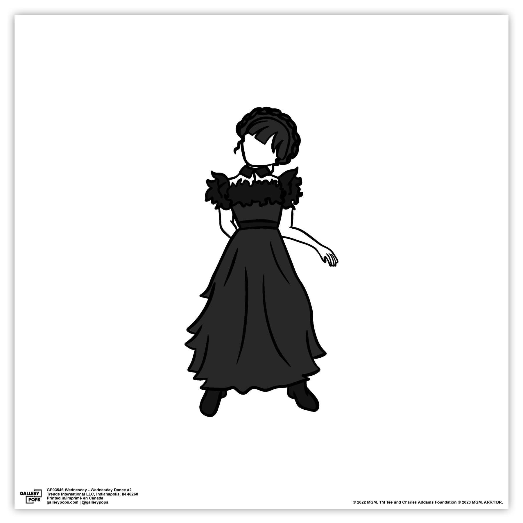 Trends International Trends International Gallery Pops Wednesday - Wednesday Dance #2 Wall Art Wall Poster, 12.00\" x 12.00\", Unframed Version