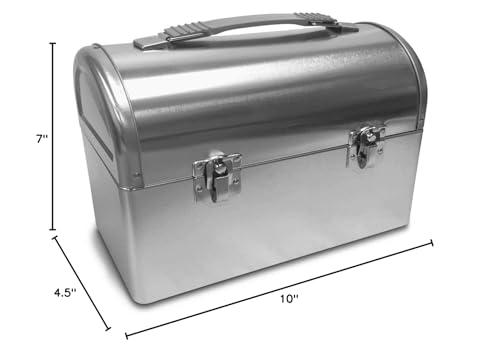 Lunchbox.com Plain Metal Dome Lunch Box - Silver