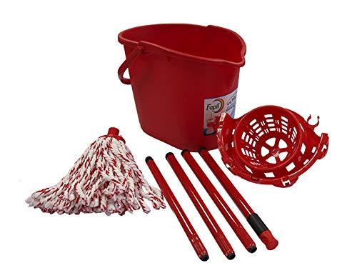 Fapil Fapil 10597 – Set Bucket + Wringer + mop Microfibre + Mango seccionado