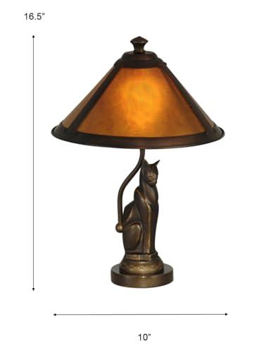 Dale Tiffany Lamps Dale Tiffany TA90197 Ginger Mica Accent Lamp, Antique Bronze 17.00x10.00x10.00