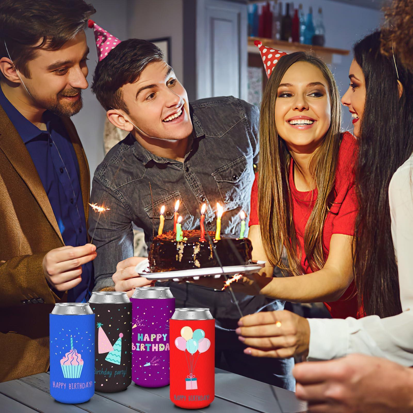 Bohaluo Custom Slim Can Cooler Sleeve Neoprene Can Cooler Bulk Personalized Blushpink Collapsible Insulated Drink Holder for Anniversary Wedding Birthday Gifts Party Favors(100 Pack)