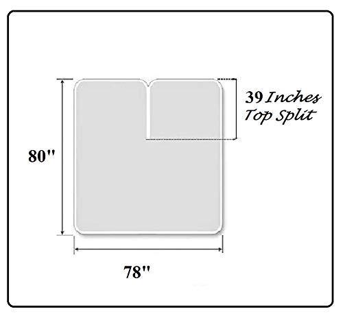 Lusso Mercato Half Split Sheets Sets For Adjustable Beds -Sheets For Split Mattress Cotton -Top Split Head Sheets Set 15\" Deep -Split Head Flex Top Sheet Sets 39 Split From Top Burgundy Stripe (King-39 Split)