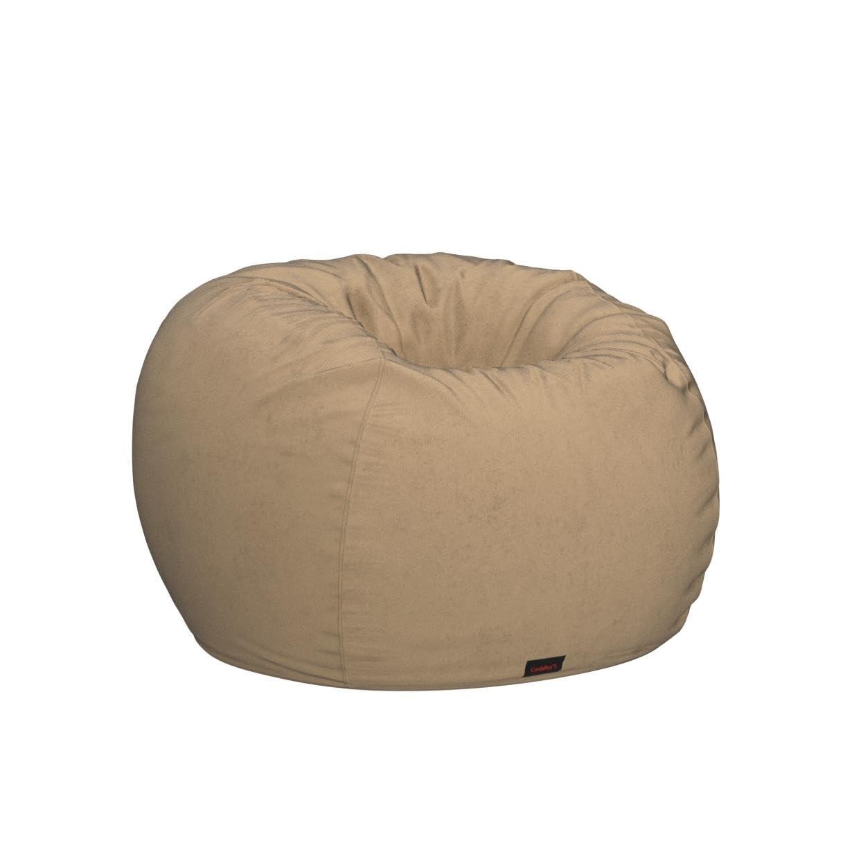 CordaRoy\'s CordaRoy\'s Corduroy Bean Bag Chair, Convertible Chair Folds from Bean Bag to Lounger, As Seen on Shark Tank, Khaki - Queen Size