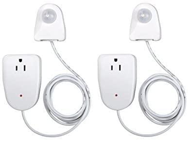 Westek Westek Plug In Motion Sensor Outlet Light Control, 2 Pack - Indoor Motion Sensor Device Activates Lights When Motion is Detected - Ideal for Dark Hallways - 25ft Range, 6 Foot Cord (MLC12BC-4)