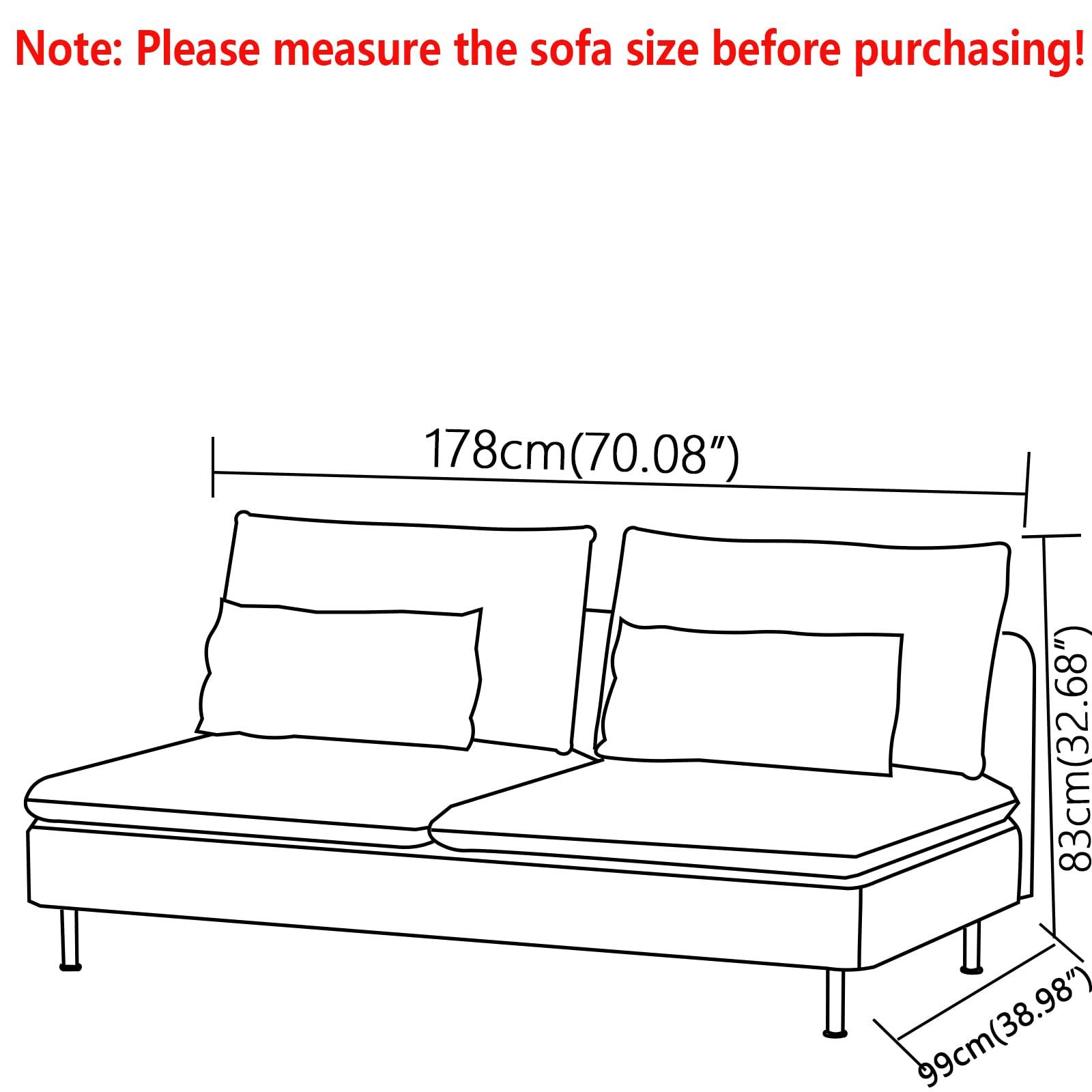 Qiaoben Custom Made Soderhamn Couch Velvet Replacement Covers Fits IKEA Soderhamn 3 Seater Sofa,Soderhamn Sofa Cover,Only Cover. (Moon Orchid)