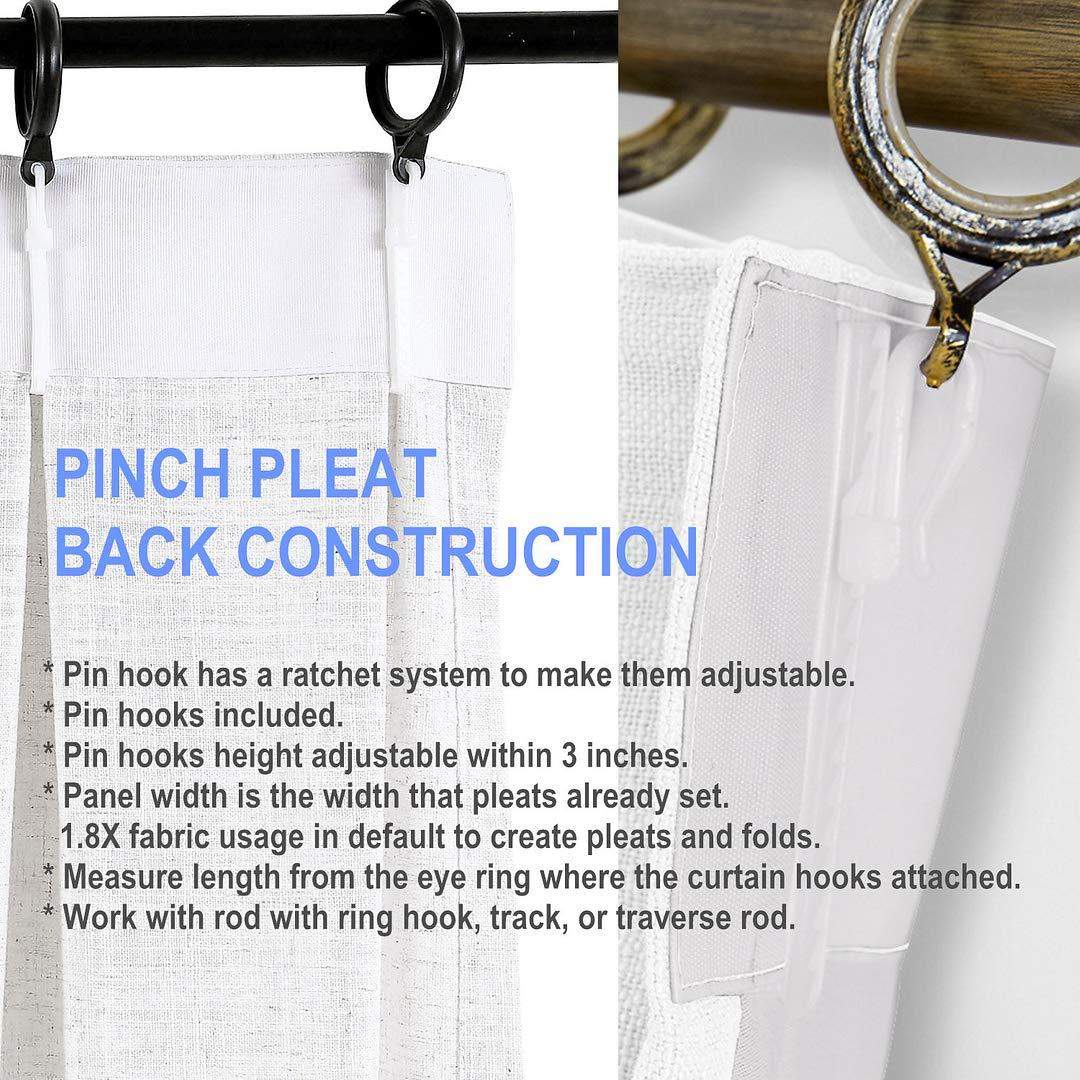 Bowcore Bowcore 2 Layers Blackout Curtains Flowers Pattern Set Privacy Lining Soundproof Window Curtain Panels for Bedroom, Living, Dining Room, Farmhause