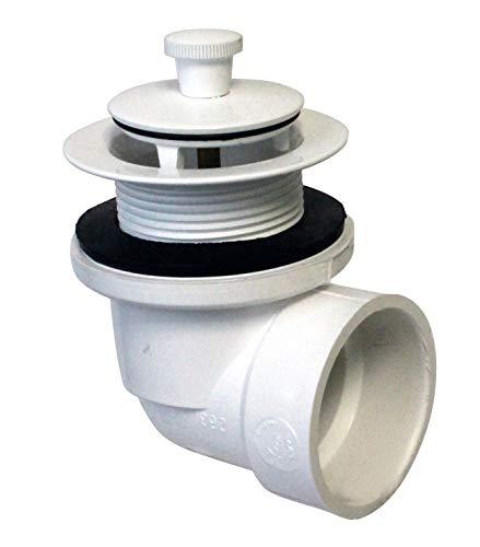 Westbrass Westbrass D331-50 1-1/2-Inch NPSM Coarse Thread Twist & Close Bath Drain, Powder Coat White