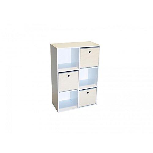 VidaNaticle VidaNaticle Large Storage Bins, Colonial Fabric Bin, Foldable Storage Boxes, Storage Baskets for Organizing, Shelves, Bedroom, Home, Office (11\"x11\"x11\", Beige, 3 Pack)