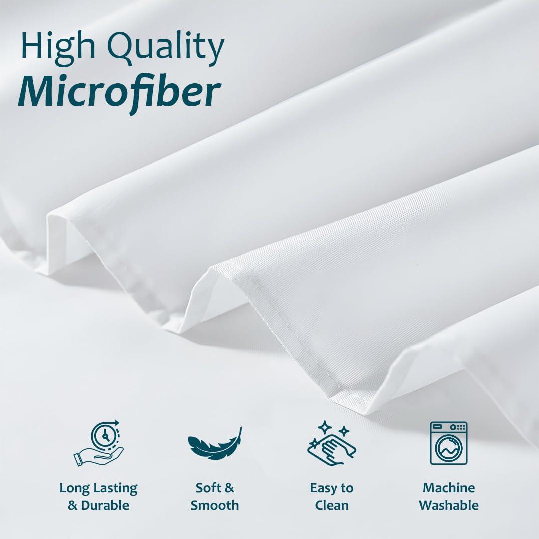 Shreem Linen Ruffled Bed Skirt with Split Corners, Gathered Style, 100% Microfiber-12 Drop, Dust Ruffle Bed Skirts Short Queen, White