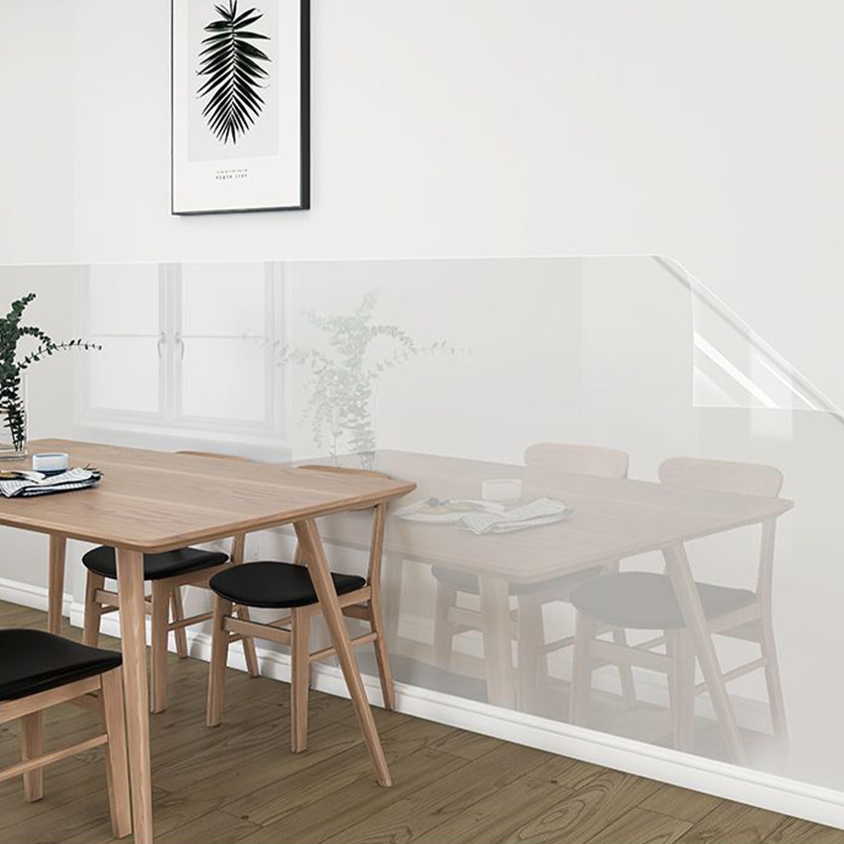 MaoMaoCha Wall Protector Clear Contact Paper Electrostatic Absorption Wall Protective Film Removable Transparent Plastic Static Cling Stickers for Kitchen and Office from Bin Chair Back Furniture Door Dog Cat