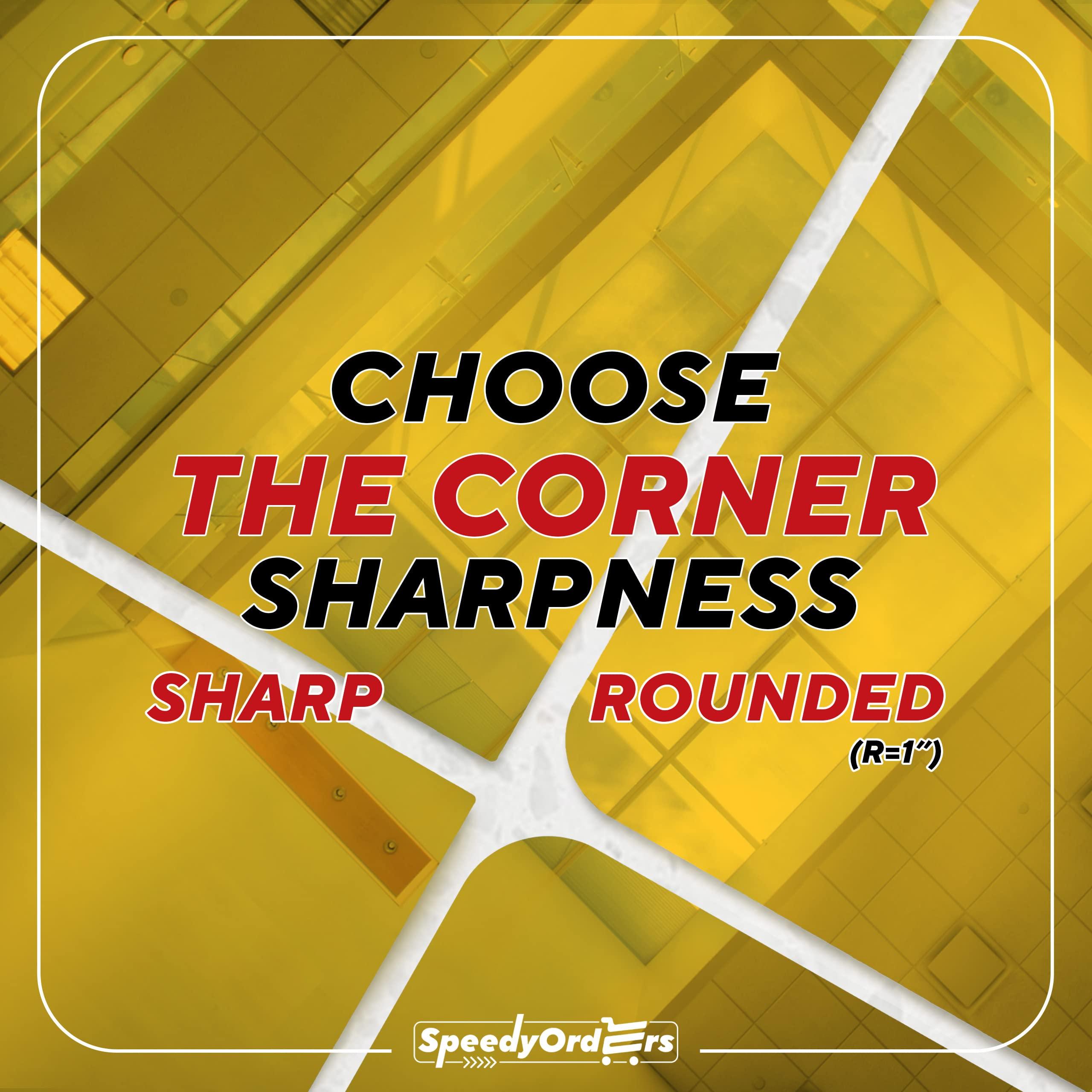 SPEEDYORDERS SPEEDYORDERS Gold Acrylic Mirror Sheet Plexiglass 24 x 24 Inches Round Corner R=1 Shatterproof Mirror Gold Plexiglass Sheet Plastic Mirrors for Wall Ideal for Decoration, Craft, Home Decor