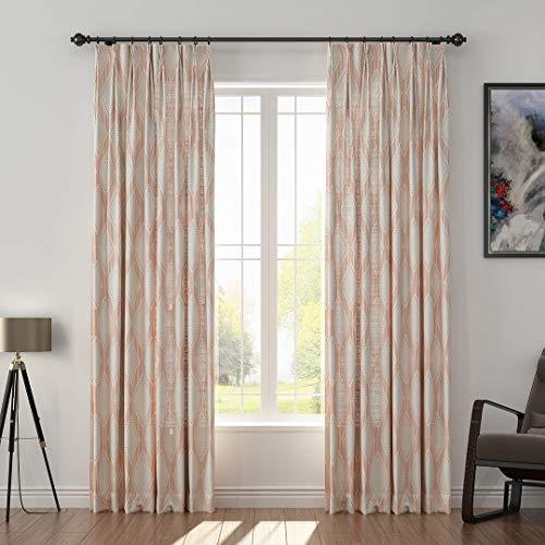 Bowcore Bowcore 2 Layers Blackout Curtains Flowers Pattern Set Privacy Lining Soundproof Window Curtain Panels for Bedroom, Living, Dining Room, Farmhause