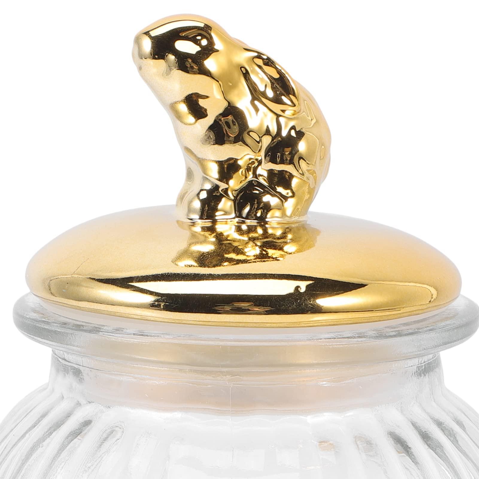 PRETYZOOM PRETYZOOM Rabbit Ear Glass Jar Glass Food Canister Glass Bunny Canister Loose Tea Container Candy Jar Candy Holder Containers with Lids Decor Treat Jar With Cover Ceramics Toothpick Jar