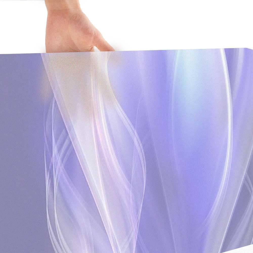 G01-ART Stained Glass Window Film Self Adhesive Blue Line Modern Removable Window Tint Film Privacy Privacy Film Application Kit 17.7inch x 35.4inch (L+R,2PCS)