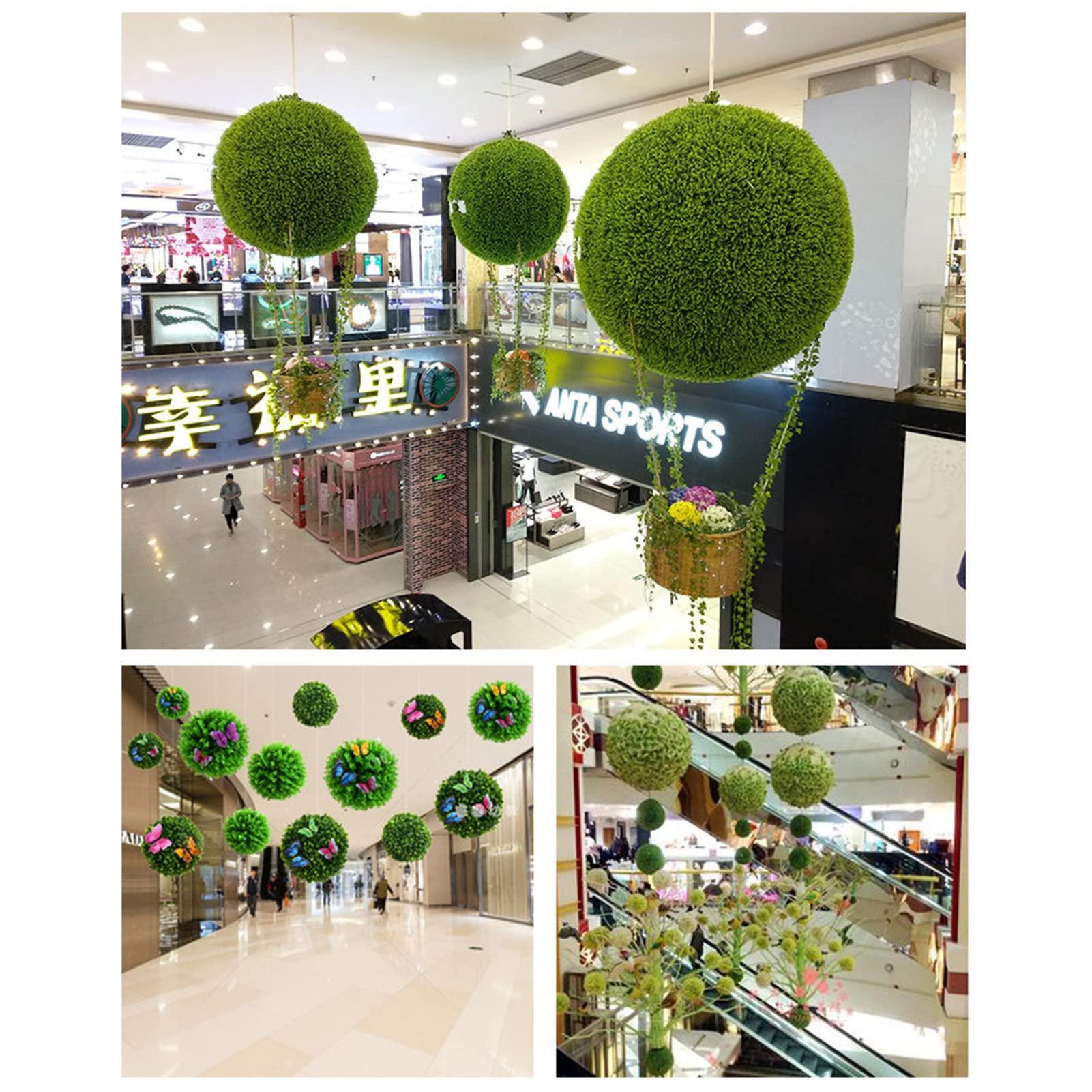 PROUH Artificial Plant Topiary Ball Outdoor 24inch, Round Artificial Plant Topiary Ball, Not Easy Fall Off Artificial Plant Ball for Home Party &Weddings Display Decor Props
