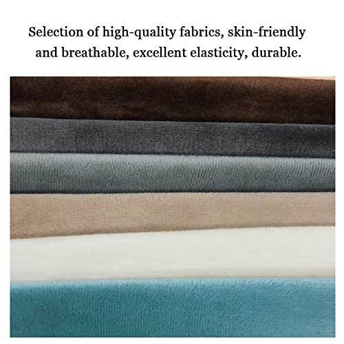 WHHK WHHK Stretch Velvet Armless Accent Chair Cover Slipcover Grey Black Brown Armless Chair Cover Non-Slip Furniture Protector Slipcover Removable Washable for Dining Living Room Hotel Reception