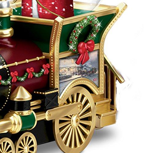 The Bradford Exchange Thomas Kinkade Santa Claus Is Comin' To Town Musical Snowglobe Train Car by The Bradford Exchange