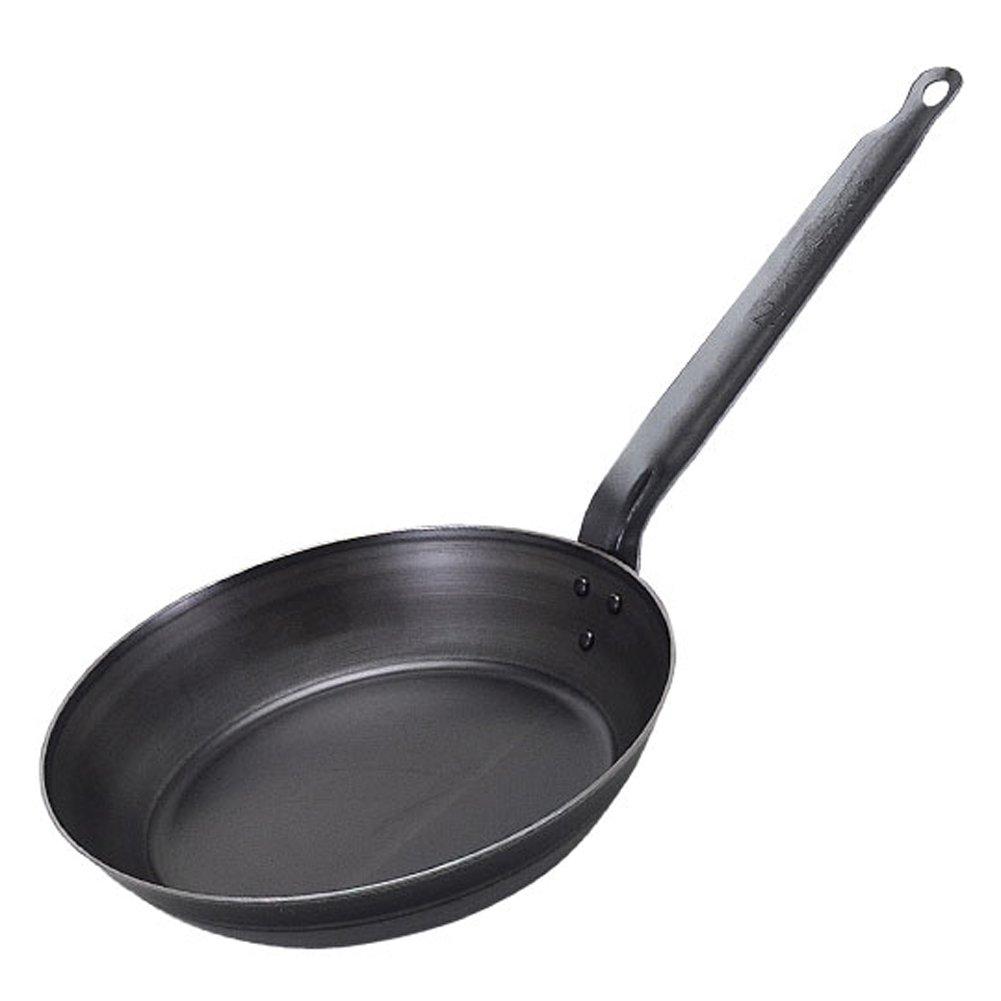 (Hokuriku Alumi) Shimamoto Seisakusho KS05-P3440 Iron Frying Pan, Ajiichitetsu 13.4 inches (34 cm)