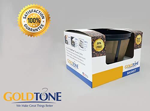 GoldTone GoldTone Reusable 8-12 Cup Basket Filter fits Black & Decker Coffee Machines and Brewers. Replaces your Black+Decker Reusable Coffee Filter and Permanent Black & Decker Coffee Basket Filter (2 Pack)