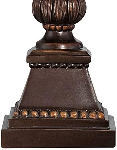 kathy ireland kathy ireland Mulholland Traditional Vintage Table Lamps 30\" Tall Set of 2 Aged Bronze Marbleized Golden Off White Fabric Oval Shade for Living Room Bedroom House Nightstand Office Entryway