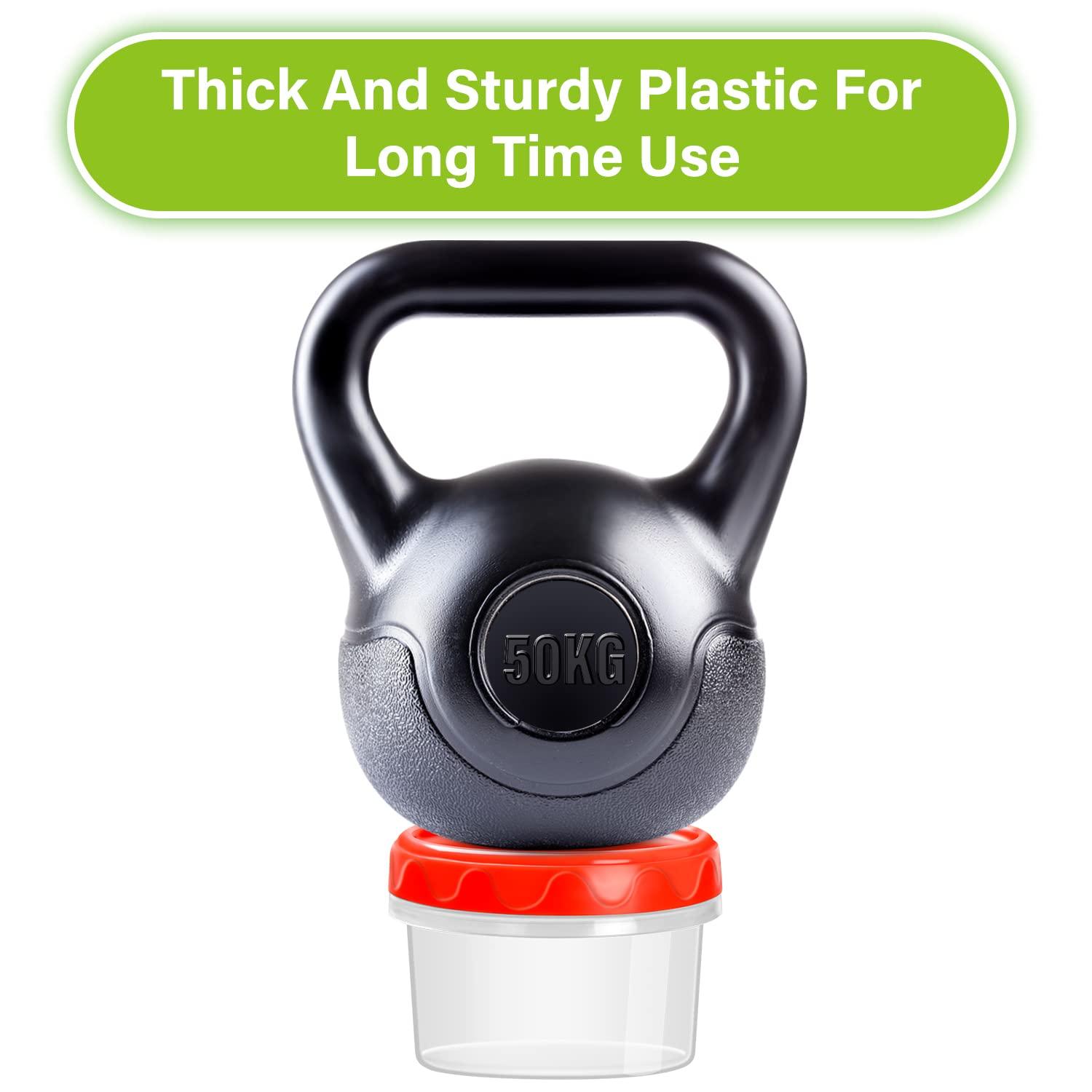 EONJOE EONJOE 4oz Small Plastic Containers with Lids Reusable Dishwasher Freezer Safe Airtight, 6-Pack