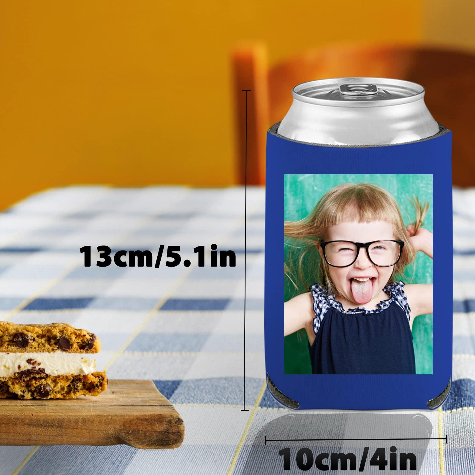 Genericfactory Personalized Can Cooler Sleeves Custom Beer Cozy Bulk Customized with Image Text Logo Insulated Beverage Bottle Holder Cover for Wedding Birthday Party