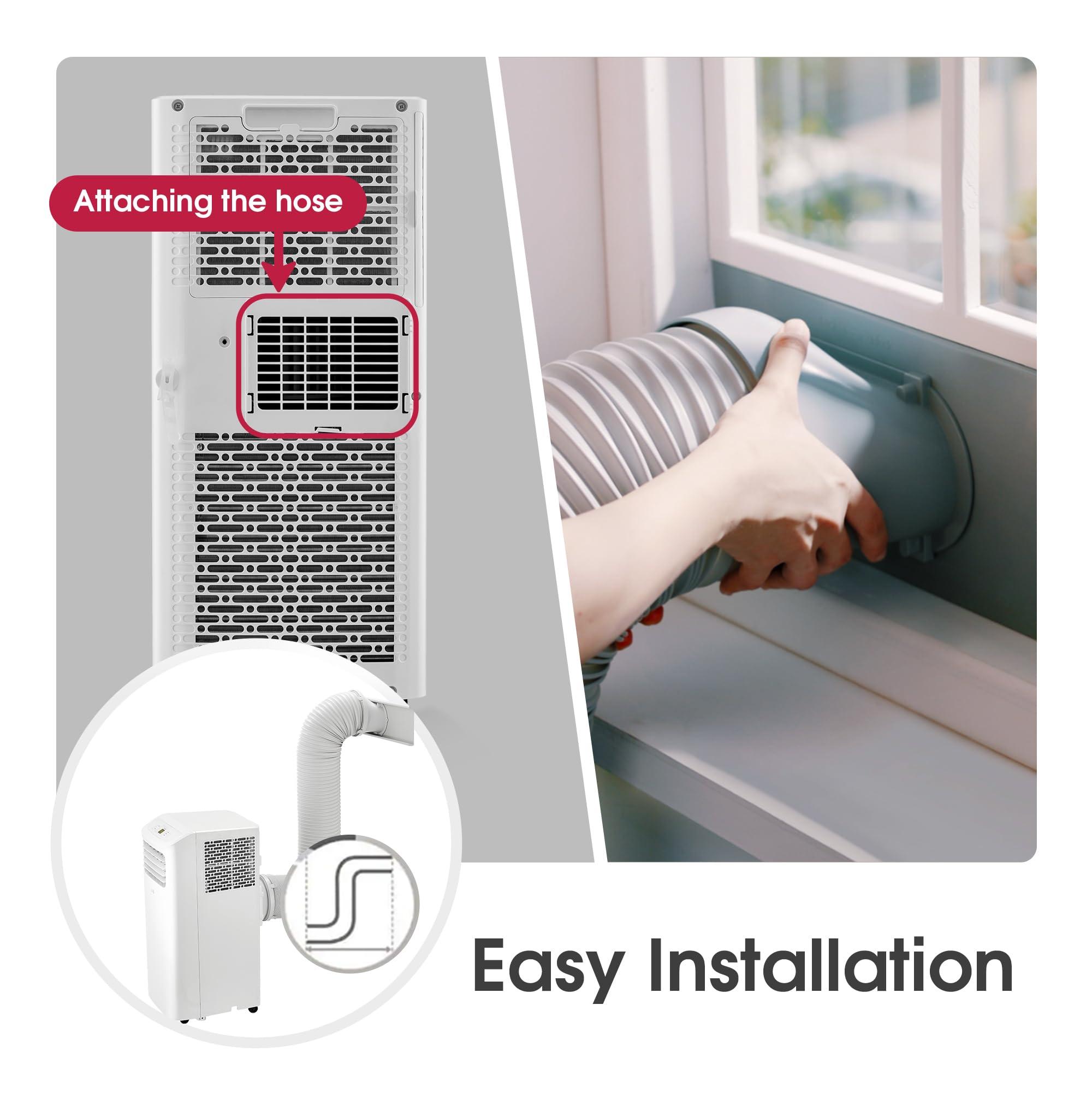 LG LG LP0524WFR Portable Air Conditioner w/Remote, Cools 150 Sq.Ft, Quiet Operation, 115V, 5,000 BTU (7700 ASHRAE), White