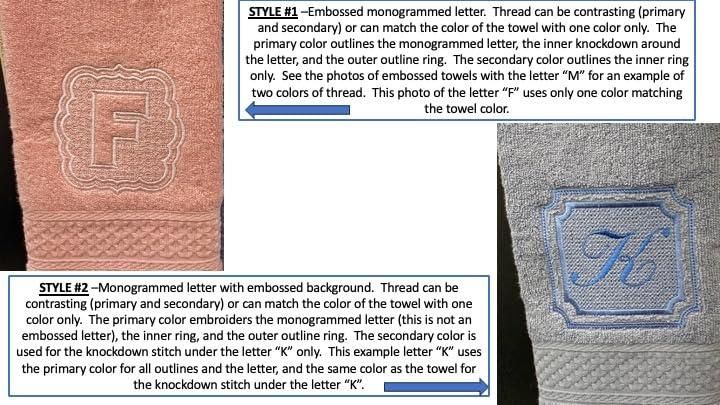 Generic Monogrammed Personalized Towel Set Spa Quality Soft Absorbent 100% Turkish Cotton (2 Bath Towels - $52.00)