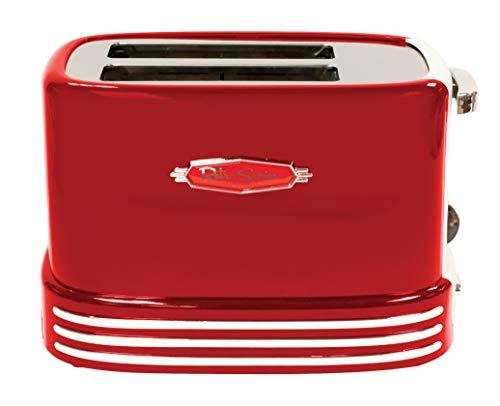 Nostalgia Nostalgia New and Improved Wide 2-Slice Toaster Perfect For Bread, English Muffins, Bagels, 5 Browning Levels, With Crumb Tray & Cord Storage, Retro Red