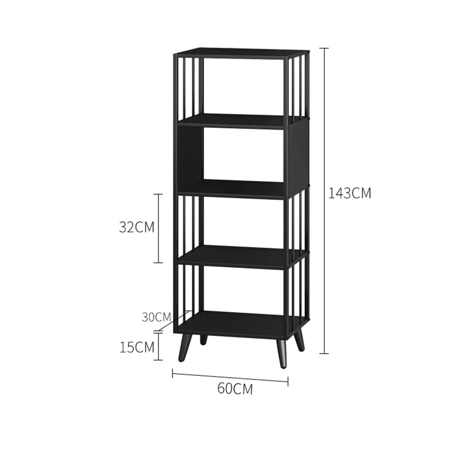 YUXING1205 YUXING1205 Bookcases Simple Iron Bookshelf Storage Rack Floor-to-Ceiling Multi-Layer Storage Storage Shelf Office Bookcase in Living Room and Bedroom Bookshelf Bookcase(60cm)