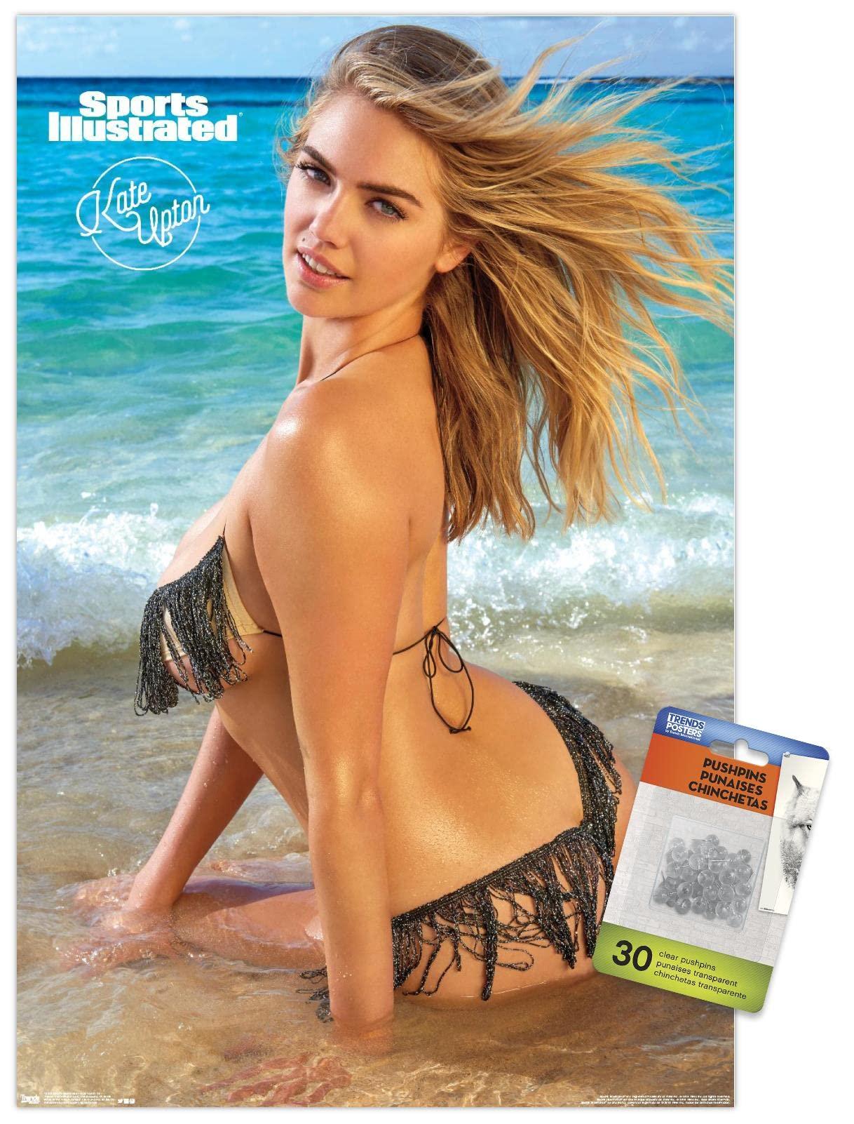 Trends International Trends International Sports Illustrated: Swimsuit Edition - Kate Upton 18 Wall Poster, 22.37\" x 34.00\", Poster & Push Pin Bundle