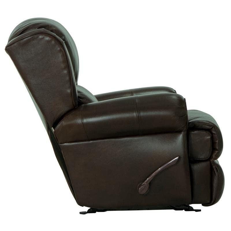 Catnapper Catnapper James Deluxe Glider Recliner in Chocolate Top Grain Italian Leather
