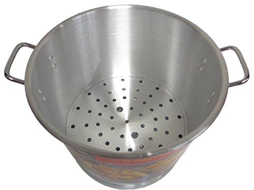 Smart Cook Tamale Steamer Vaporera Stock Pot Aluminum Tamale/Steamer 1 Set of 52 quart + 40 quart +32 quart + 24 quart +20 quart with steamer inserts and lids.