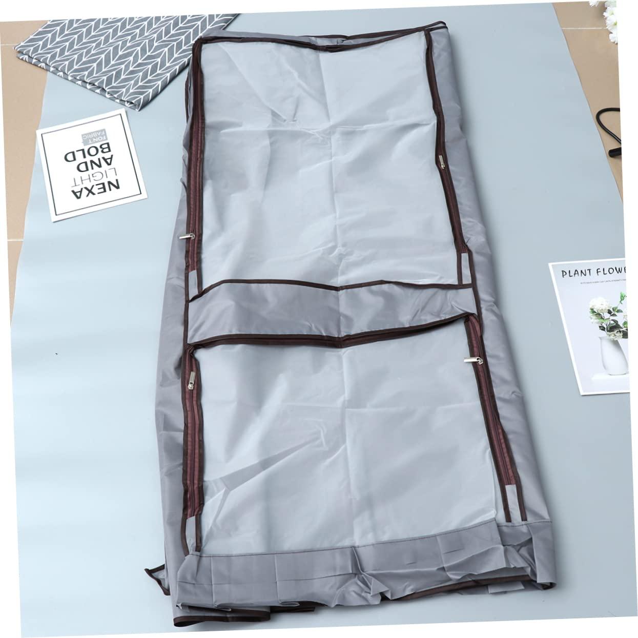 Amosfun Amosfun Cover Clothes Rack Clothes Hanger Cover Wardrobe Cover Hanging Garment Bag Gray/medium Size