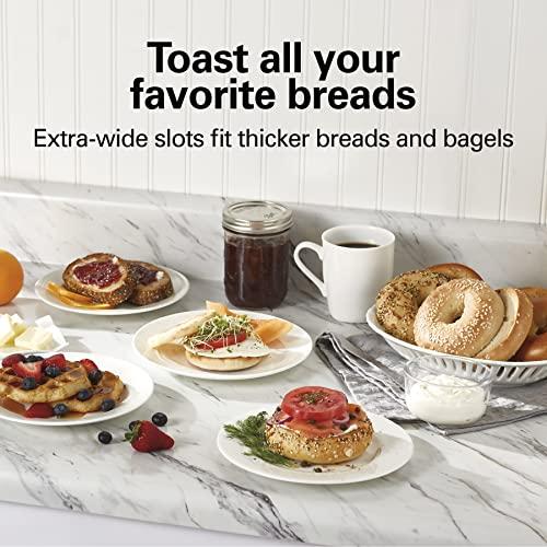 Hamilton Beach Hamilton Beach 2 Slice Toaster with Extra Wide Slots, Shade Selector, Auto-Shutoff, Cancel Button and Toast Boost, Black