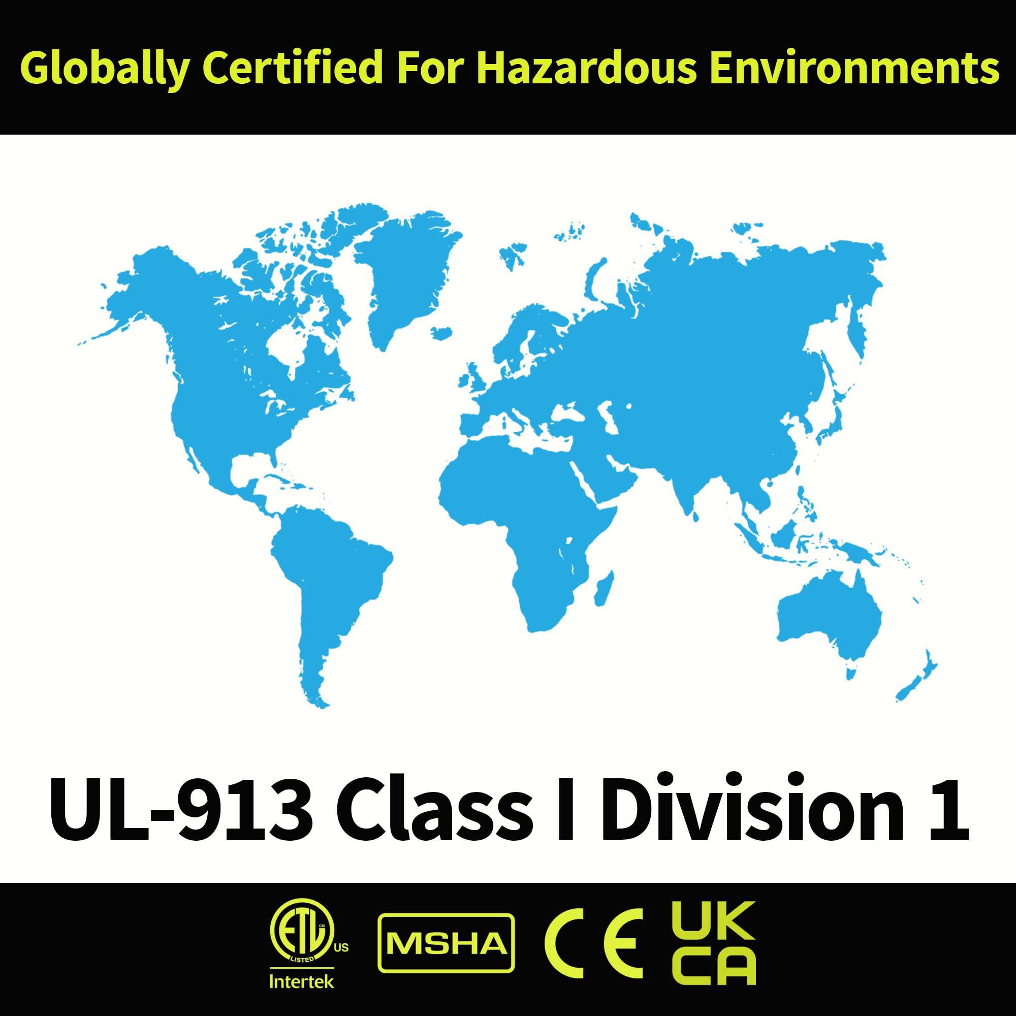 Nightstick Nightstick XPP-5422B 3 AA Intrinsically Safe Permissible Dual-Light Flashlight, Black