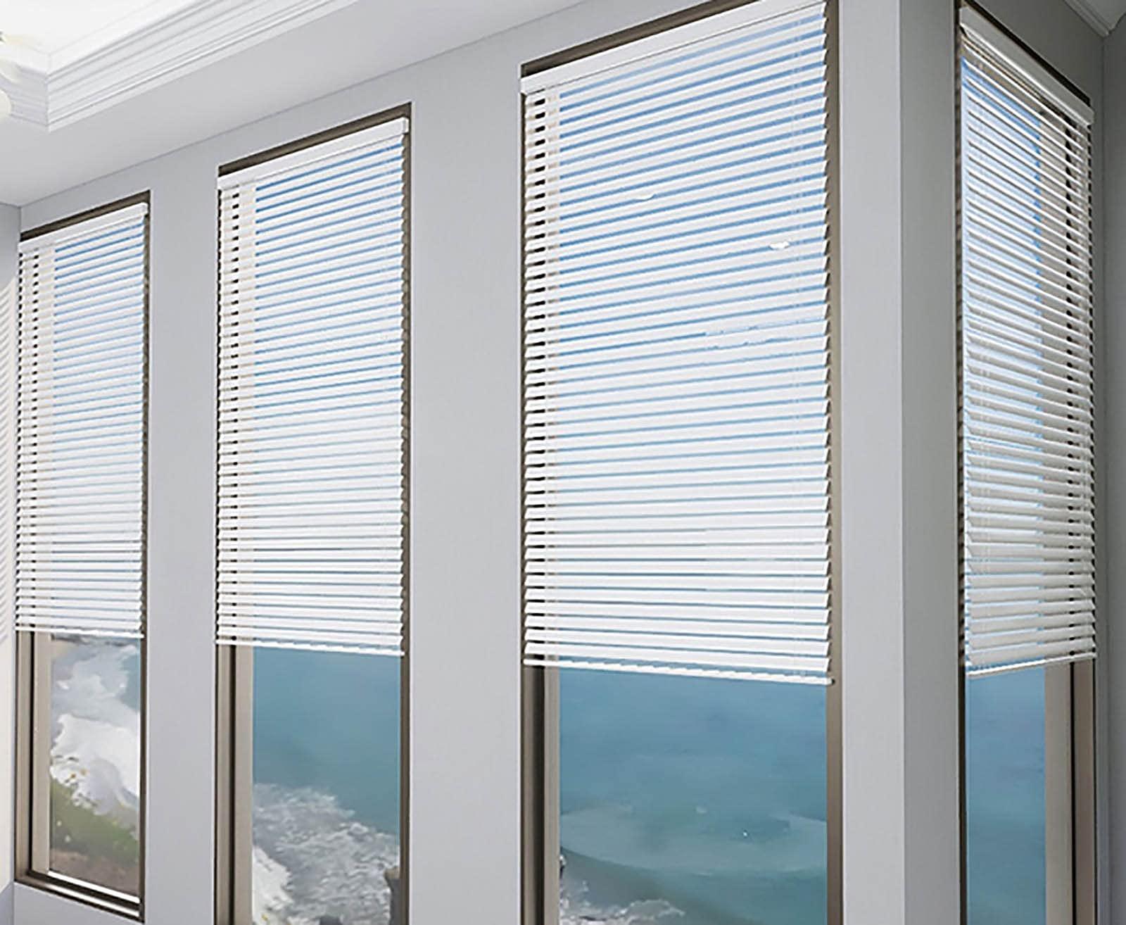 JLXJ Office Bathroom Aluminum Venetian Blinds, White Waterproof Privacy Screen Sun Shade, 95cm/115cm/135cm/155cm Wide (Color : WH, Size : 95100cm(37.4"39.3"))